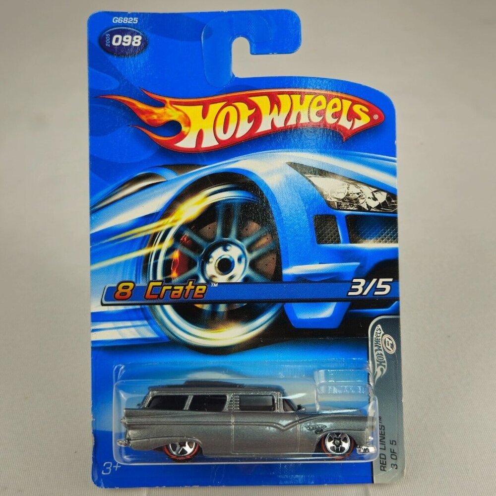 HOT WHEELS‎ 8 CRATE 3/5 RED LINES 098 - MINT - GRAY - (K219)